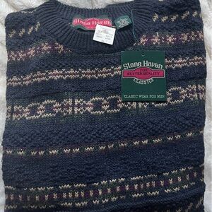 Stone Haven Men’s Navy Vintage 90s Sweater